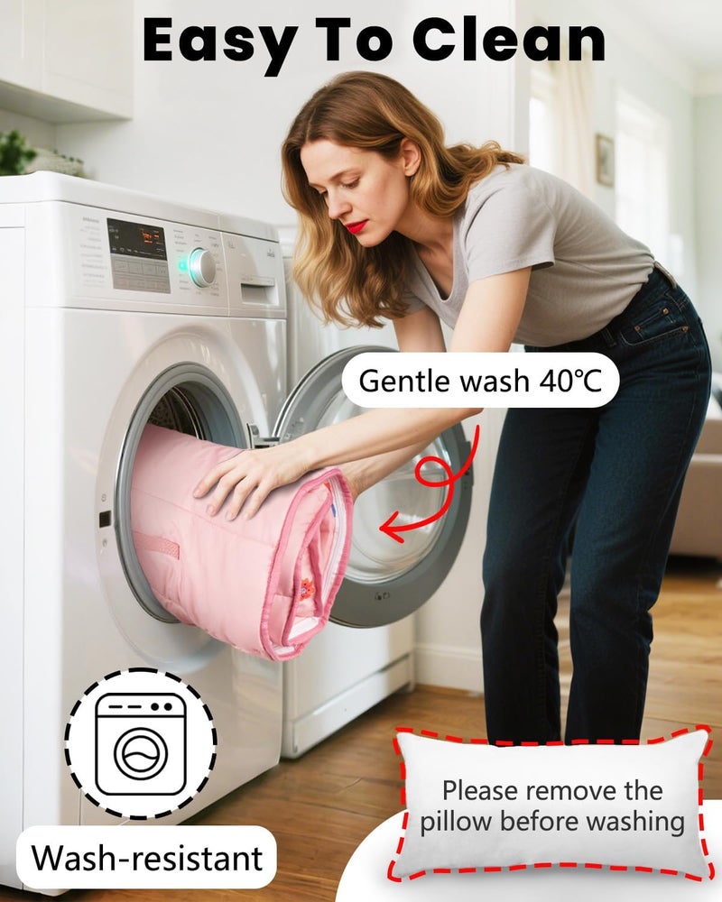 PRIMLECT Toddler Nap Mat with Detachable Blanket and Removable Pillow, Kids Sleeping Bag 55''x35'' for Daycare Preschool Kindergarten, Toddler Sleeping Mat for Boys and Girls - Image 5